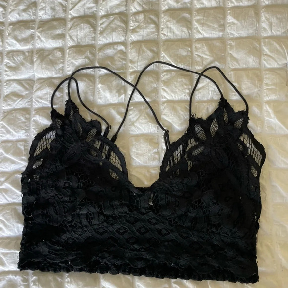 Free People black Adela lace bralette - Picture 5 of 11